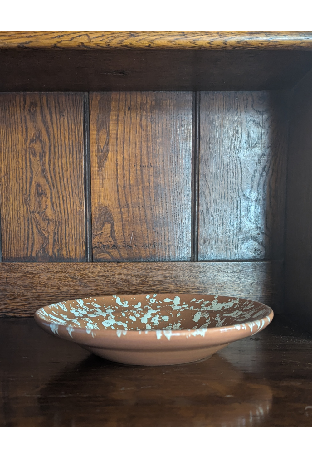 Almanac Splatter Bowl, brown/white