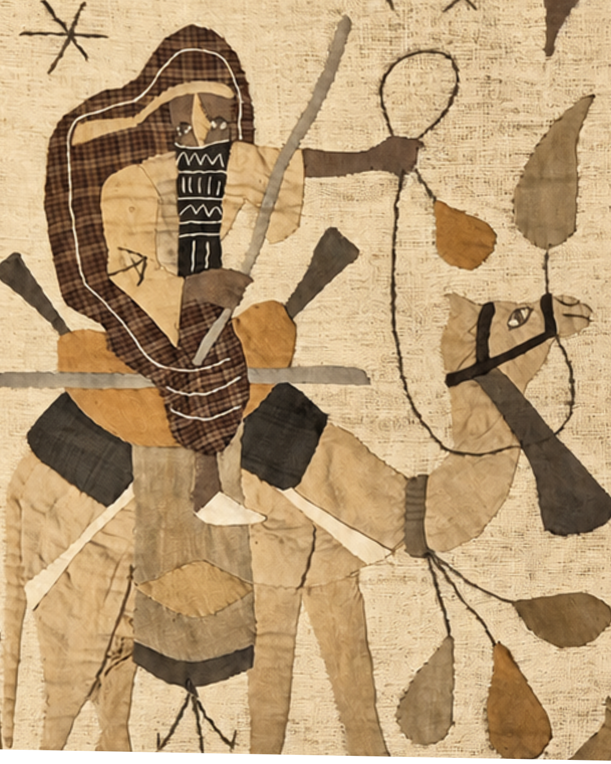 An Antique Egyptian 'Khayamiya' Textile Panel, circa 1920s