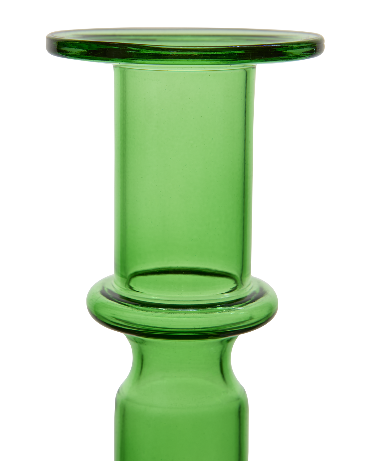 Mouth-blown glass candle holder, Green