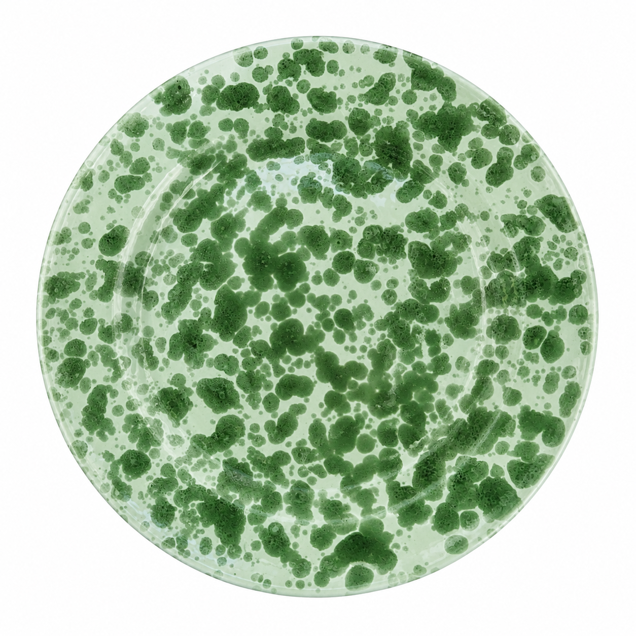 Almanac Splatter Side Plate, mint/emerald
