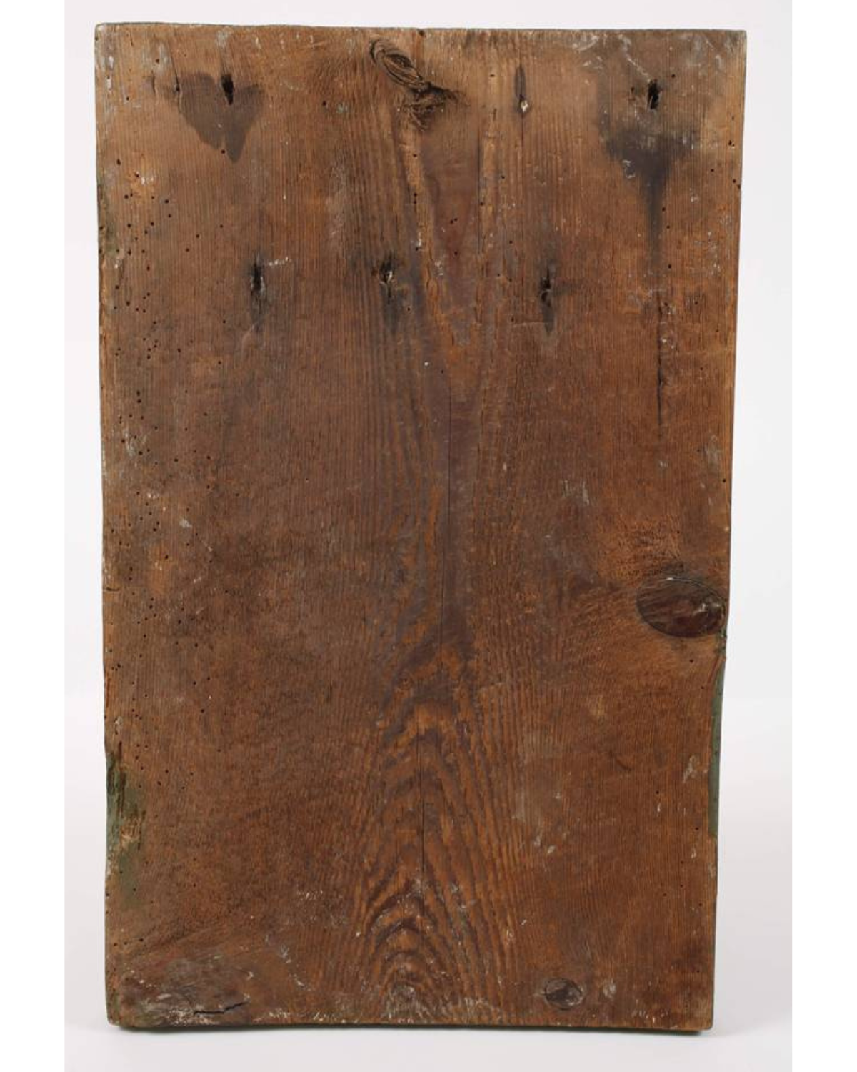 A German 'Bauernmalerei' Folk wood and gesso panel with flowers, 19th century