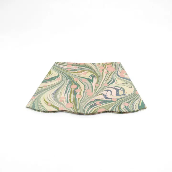 Craftboat Marbled Scalloped Basket 'Moss Fire Whirl'