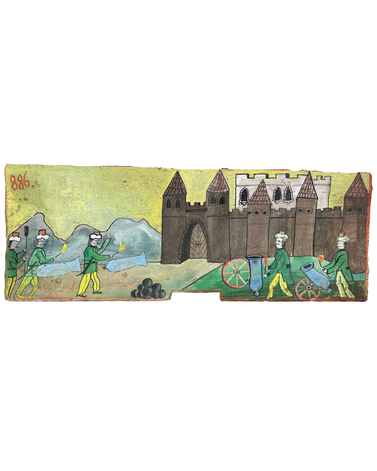 Slovenian Painted Beehive Panel,  late 19th / early 20th Century