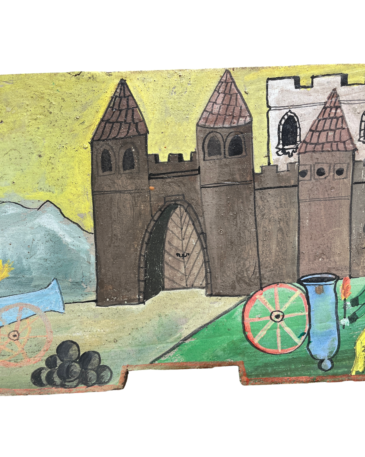 Slovenian Painted Beehive Panel,  late 19th / early 20th Century