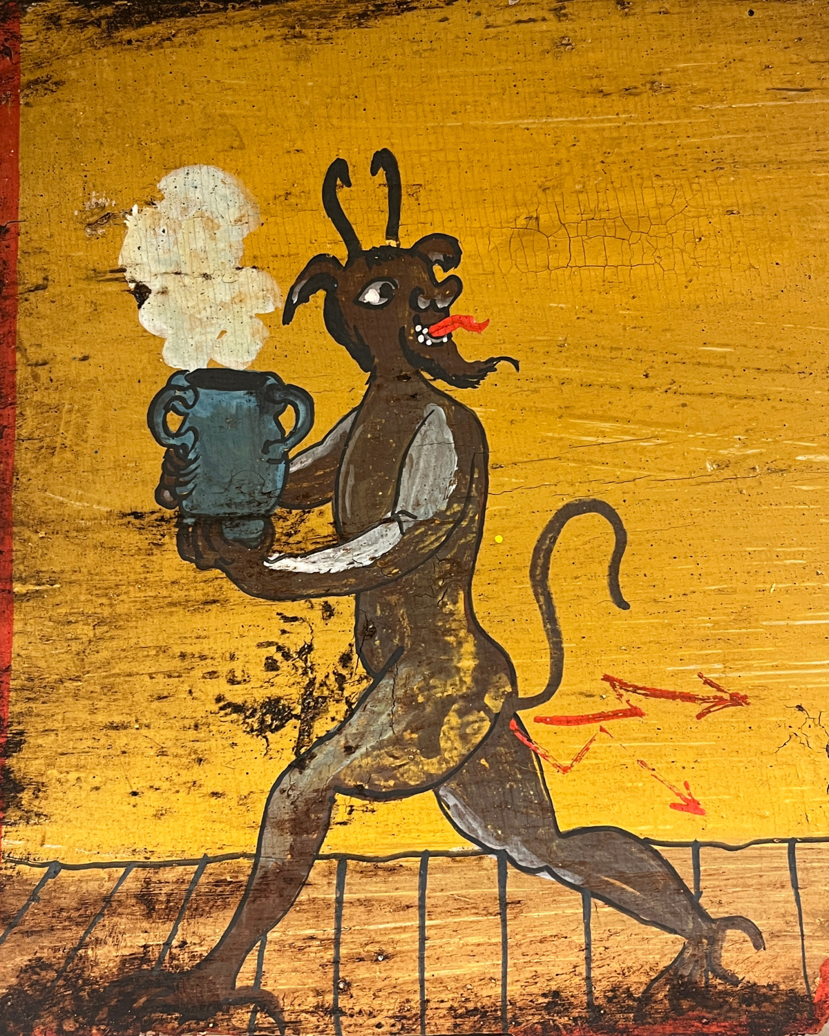 Slovenian Painted Beehive Panel,  late 19th / early 20th Century