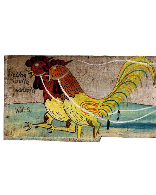 Slovenian Painted Beehive Panel,  late 19th / early 20th Century