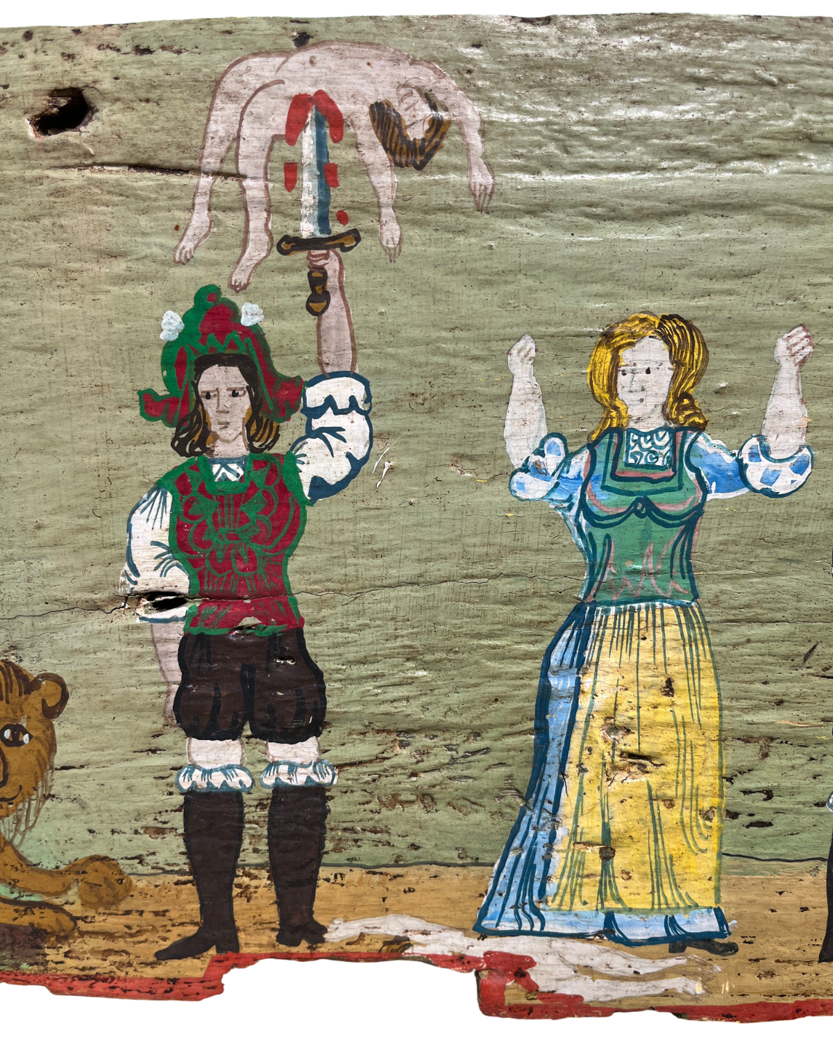 Slovenian Painted Beehive Panel,  late 19th / early 20th Century