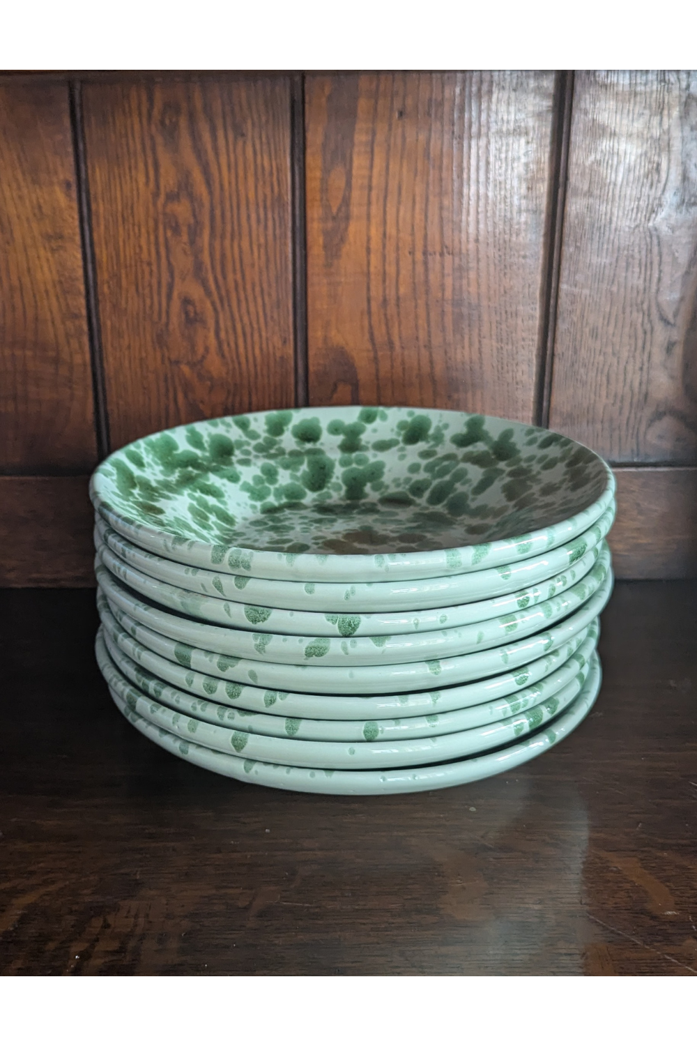 Almanac Splatter Bowl, emerald/mint