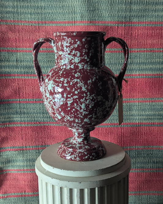 Almanac Splatter Amphora, pale aqua/wine