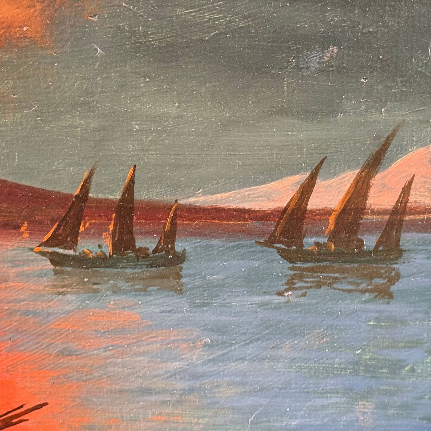 'The Eruption of Mount Vesuvius', oil on canvas, circa 1900