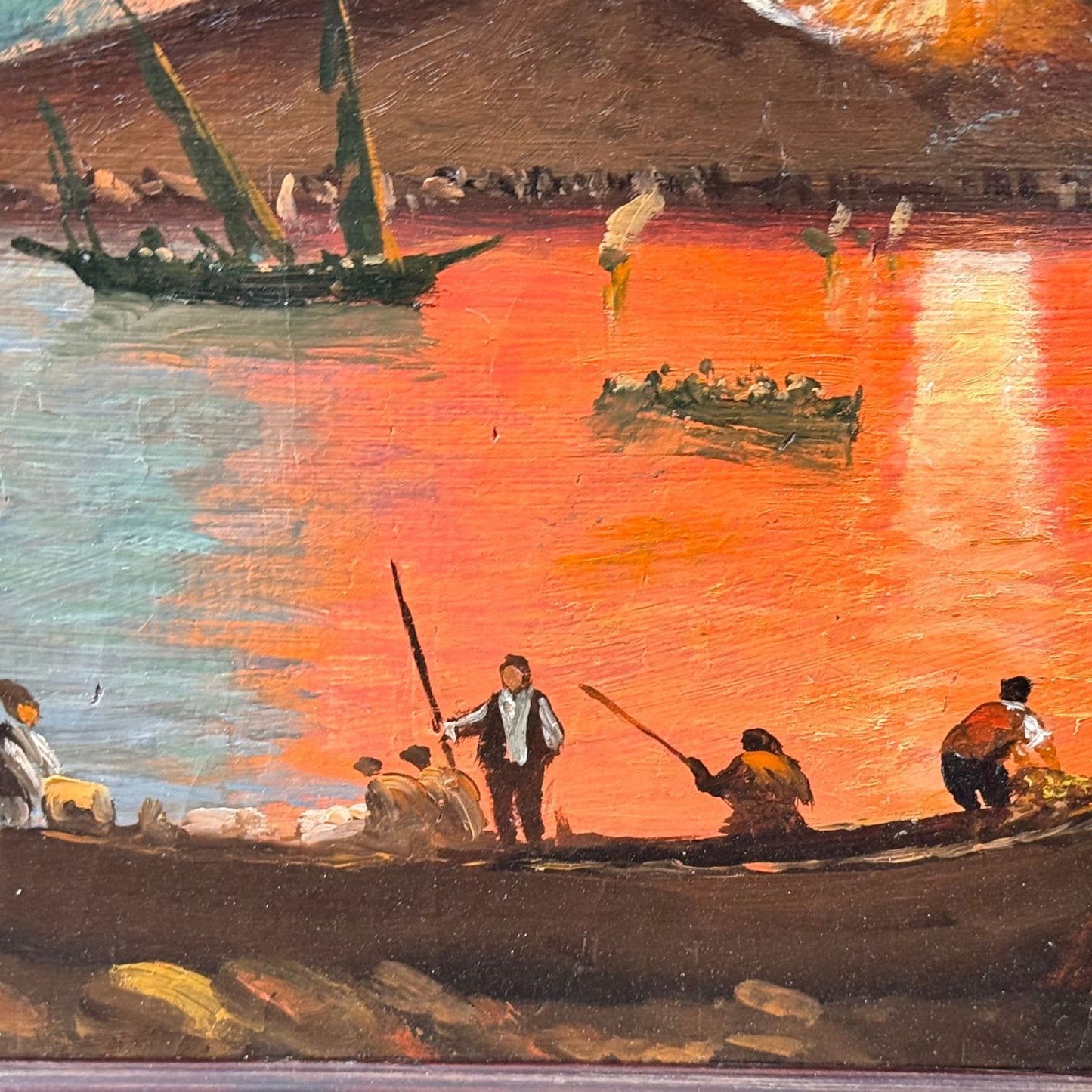 'The Eruption of Mount Vesuvius', oil on canvas, circa 1900