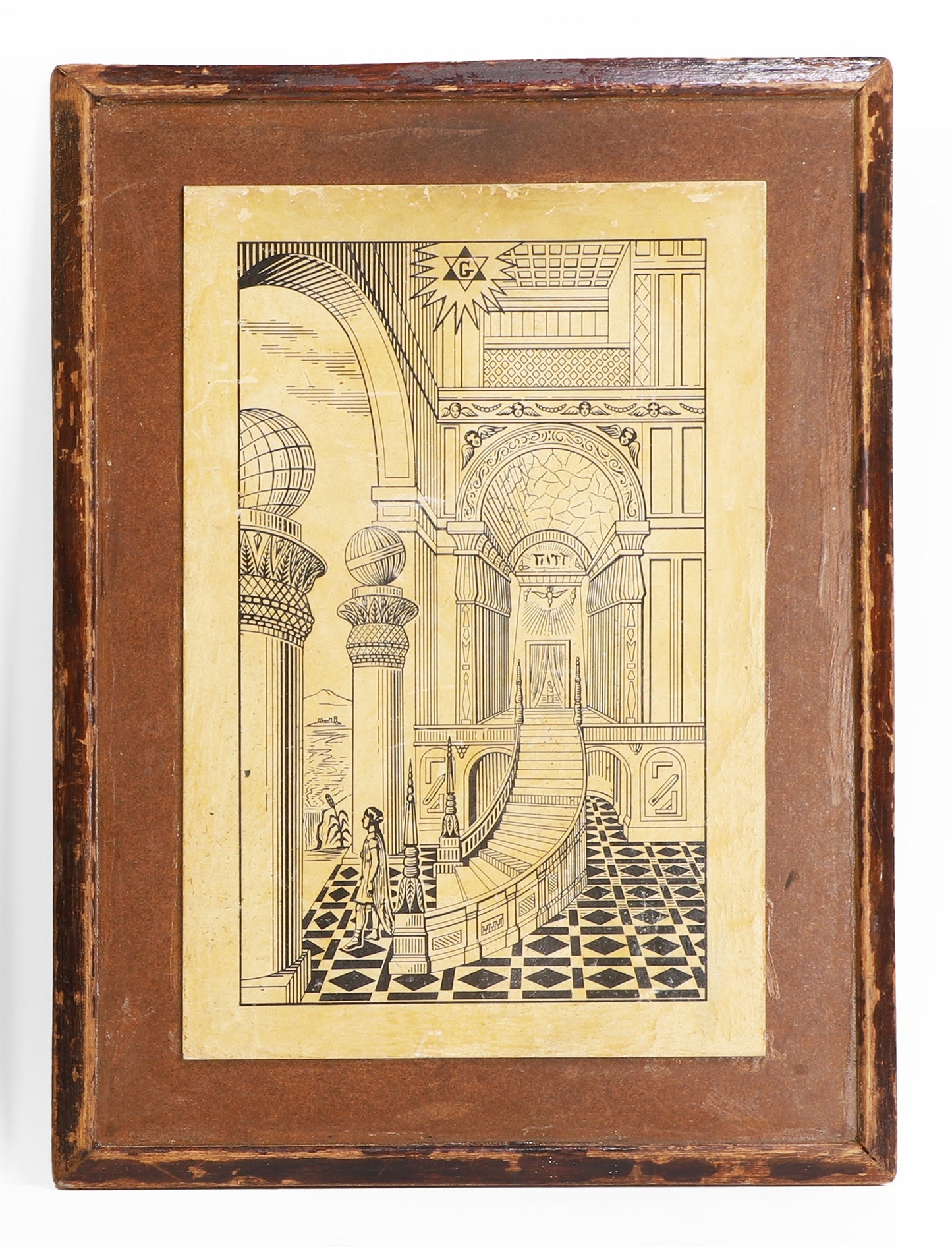A Masonic 'Tracing Board', Early 20th Century