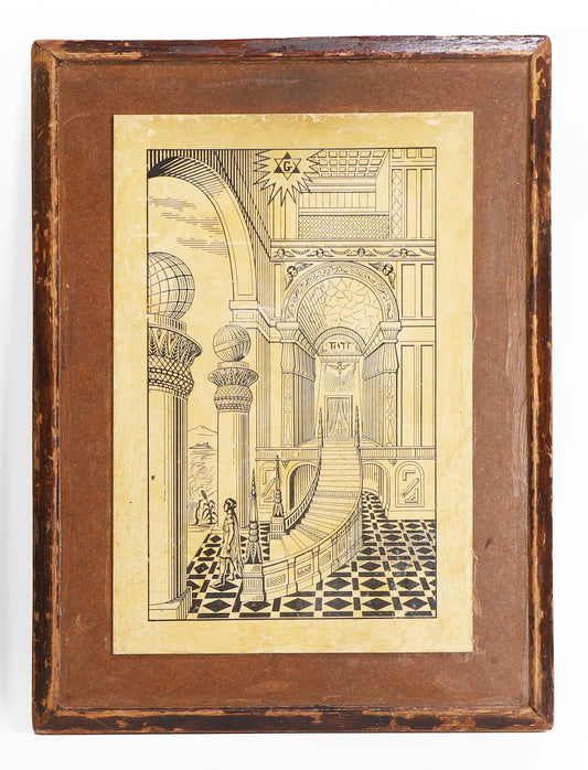 A Masonic 'Tracing Board', Early 20th Century