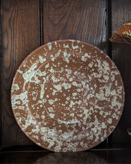 Almanac Splatter Bowl, brown/white