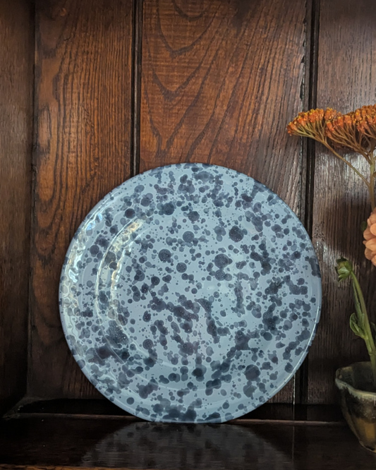 Almanac Splatter Side Plate, sky/azure