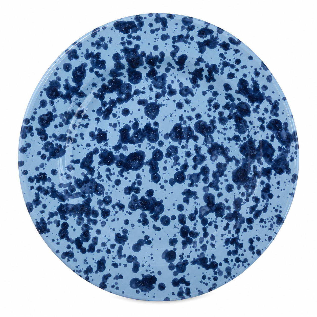 Almanac Splatter Side Plate, sky/azure