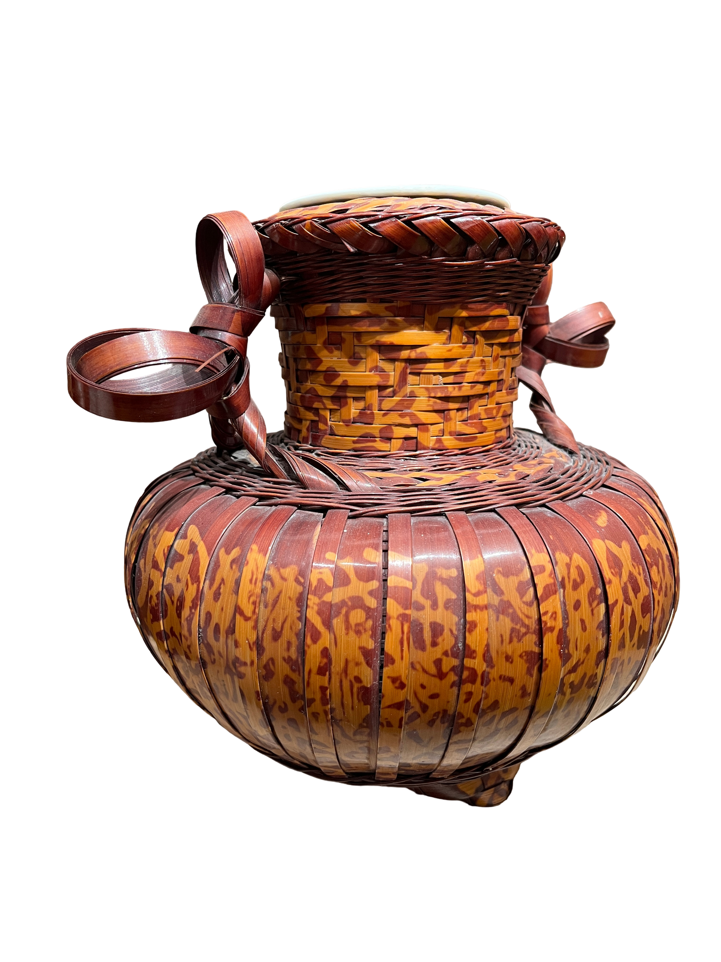 A Vintage Japanese Bamboo Ikebana Basket