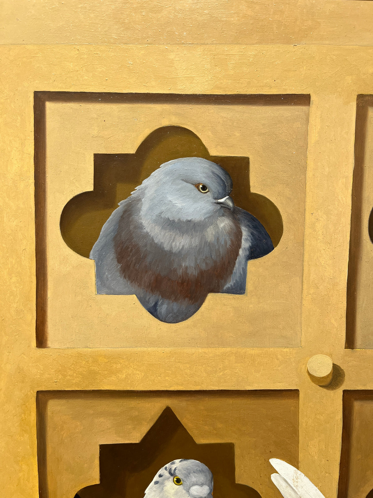 Lizzie Riches, 'Pigeonnier', 1992, oil on board