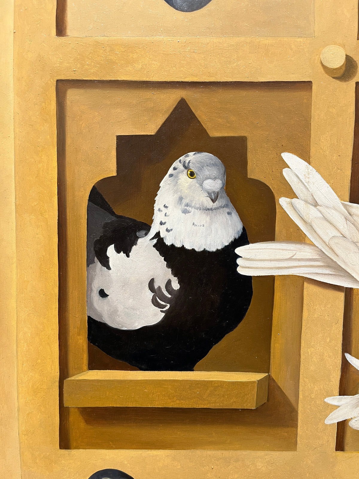 Lizzie Riches, 'Pigeonnier', 1992, oil on board