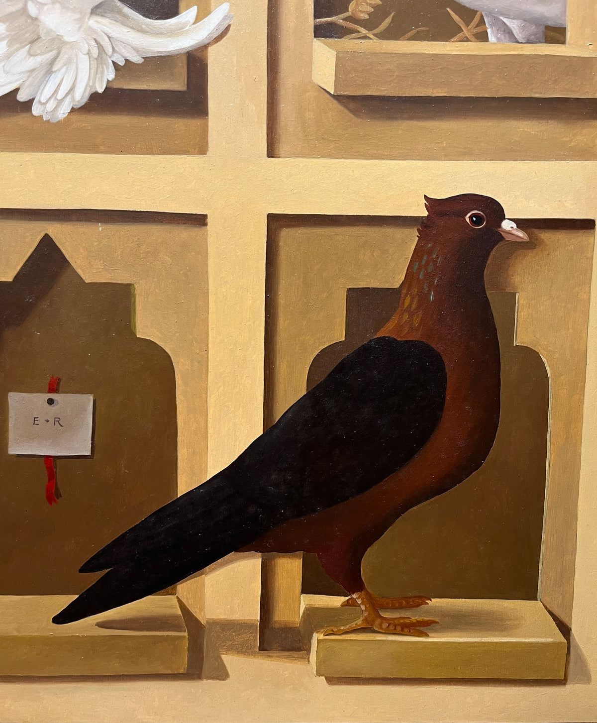 Lizzie Riches, 'Pigeonnier', 1992, oil on board