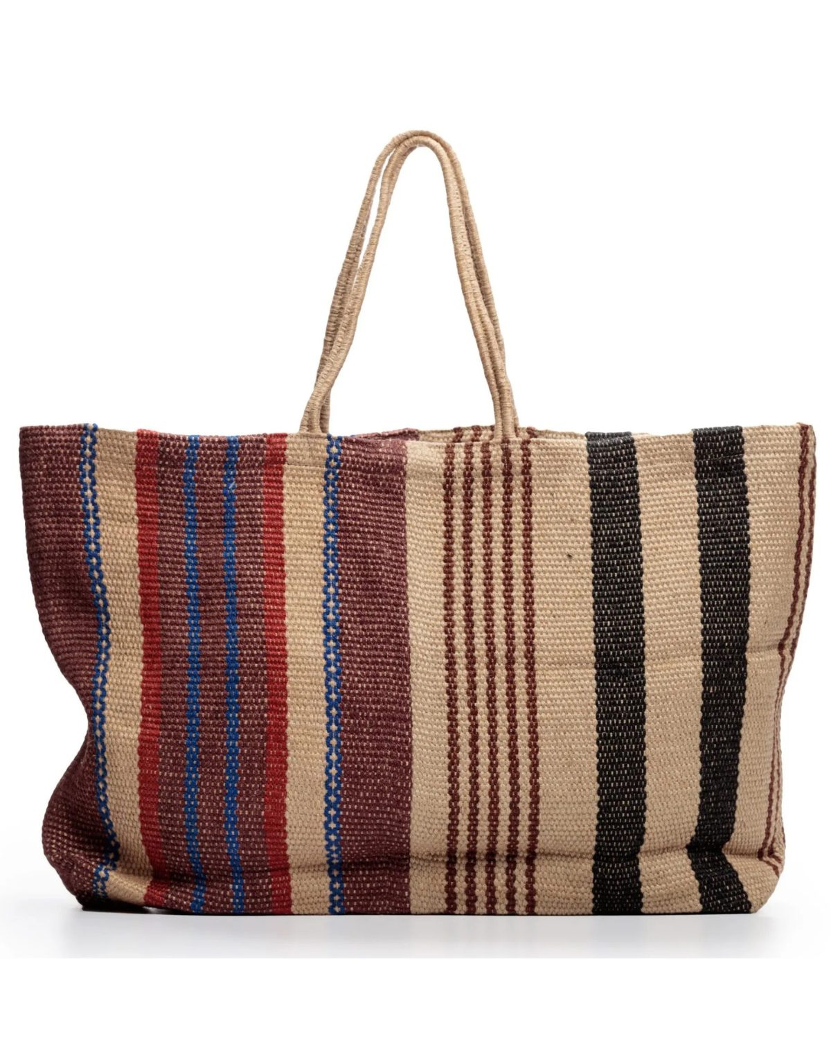 Extra large jute bag with long handles – 117/AM pattern mix
