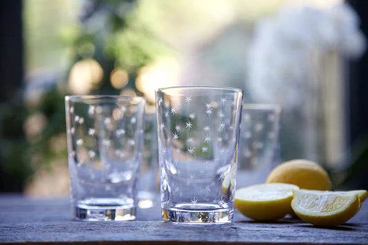 The Vintage List Crystal Tumblers with Stars Design Set of 6