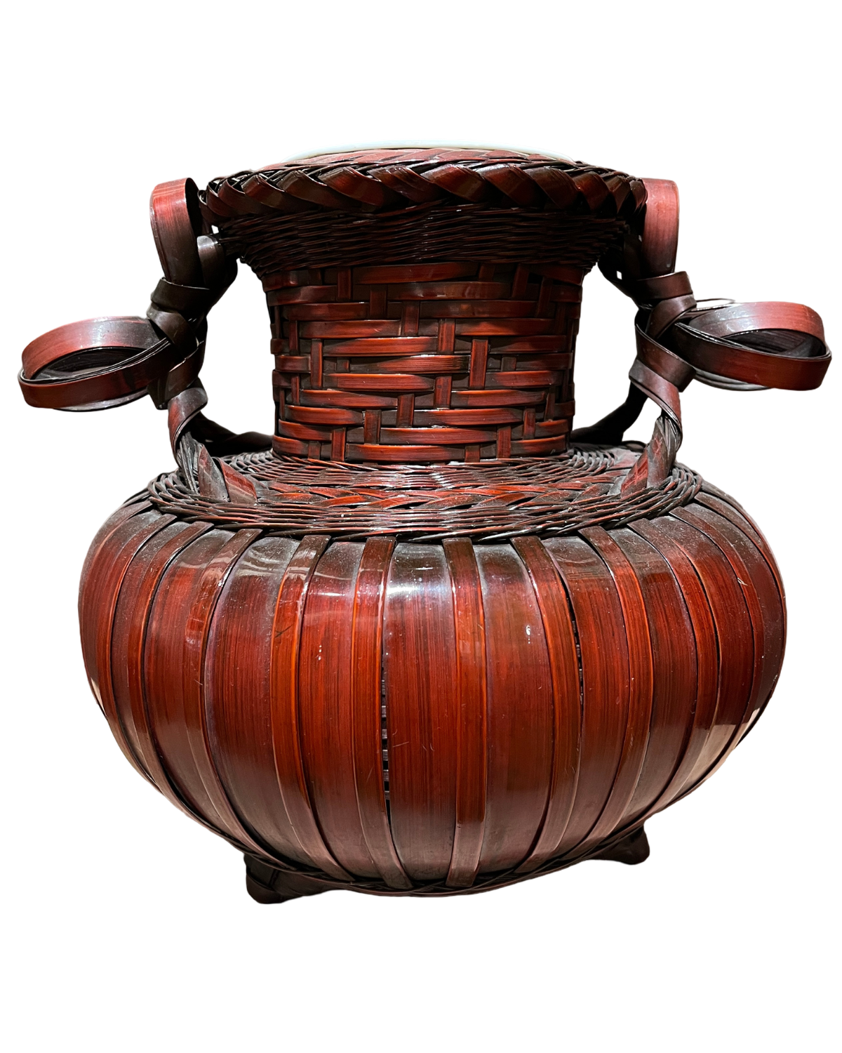 A Vintage Japanese Bamboo Ikebana Basket