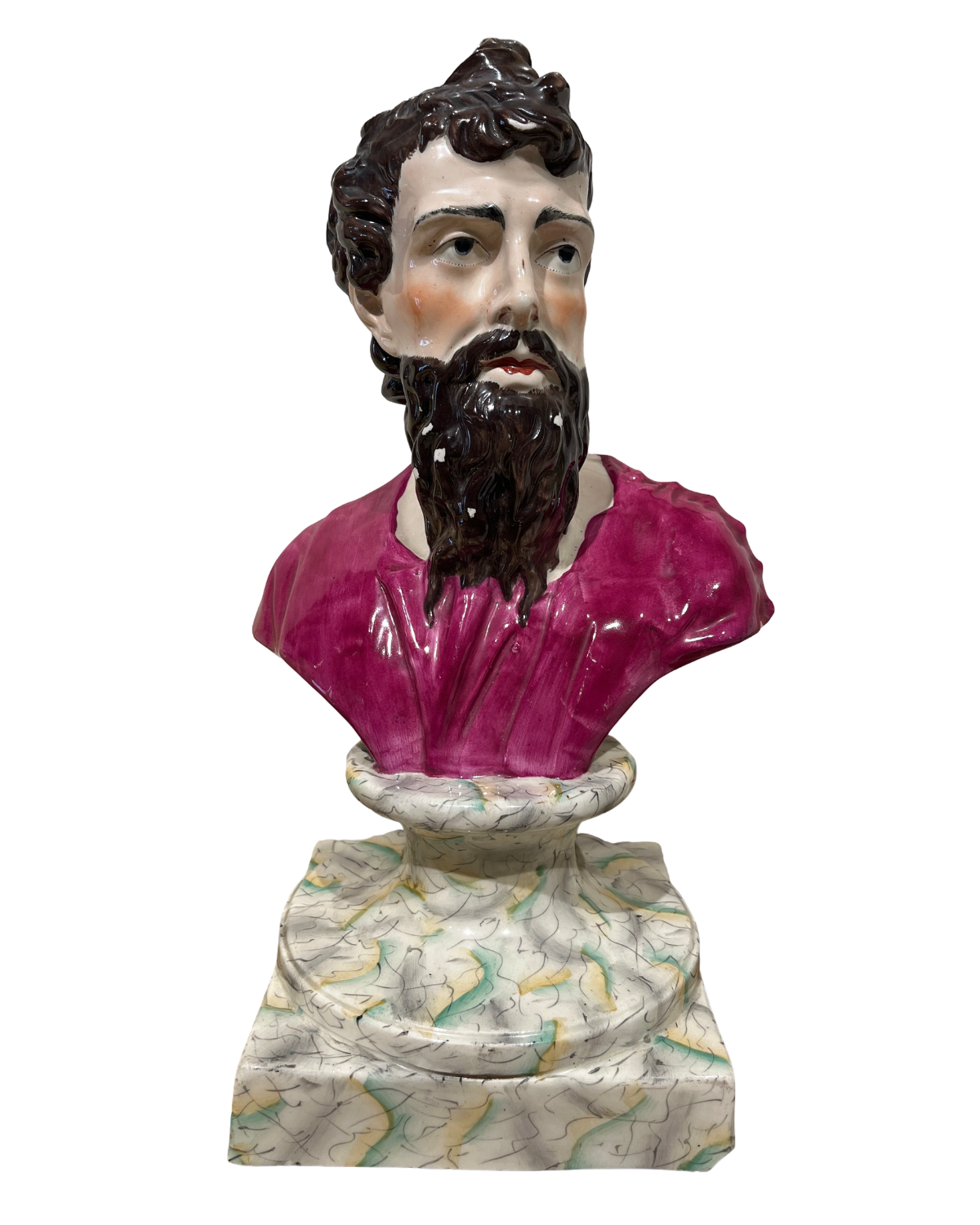 A Staffordshire ceramic bust of the philosopher Plato, circa early 20th century