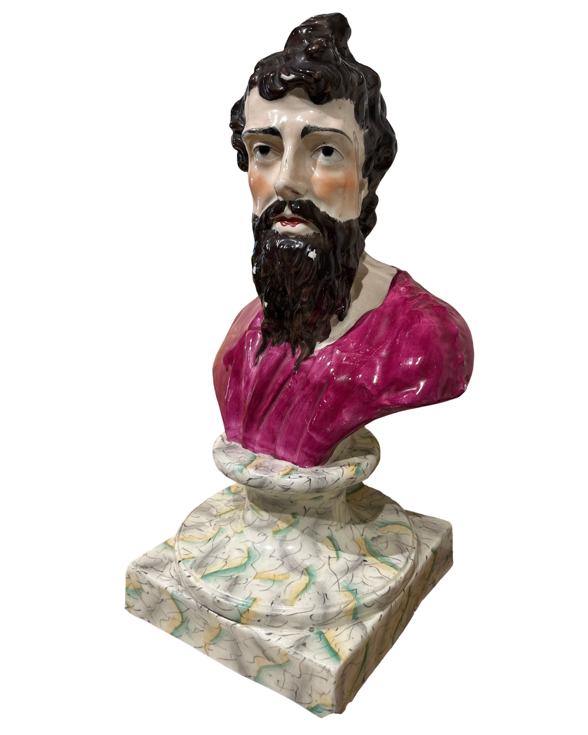 A Staffordshire ceramic bust of the philosopher Plato, circa early 20th century