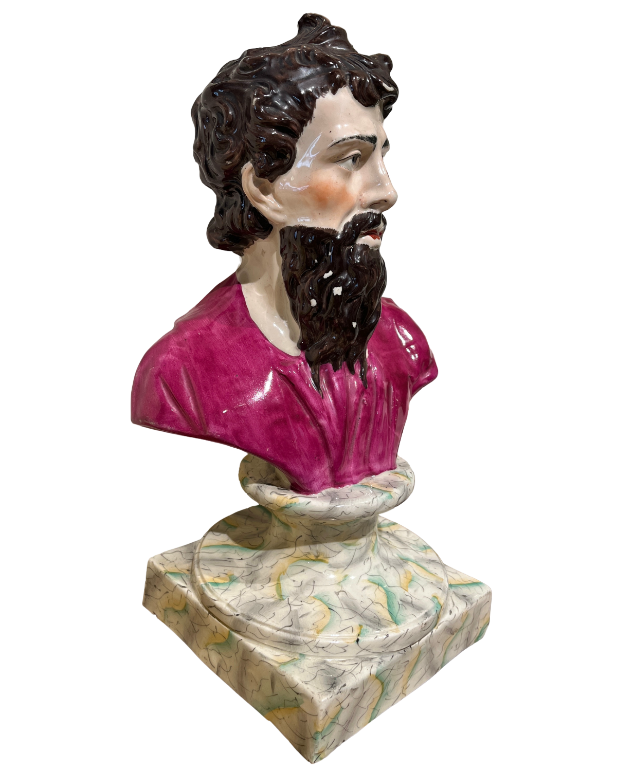 A Staffordshire ceramic bust of the philosopher Plato, circa early 20th century