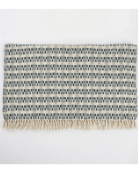 Chequerboard Navy Throw