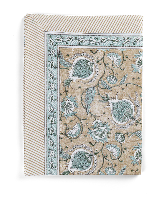 Pomegranate Tablecloth in Beige by Chamois