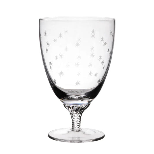 The Vintage List Crystal Bistro Glasses with Stars Design Set of 6