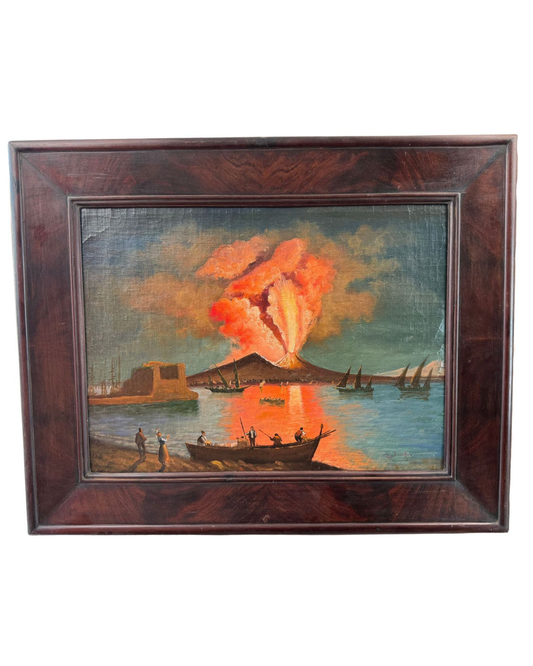 'The Eruption of Mount Vesuvius', oil on canvas, circa 1900