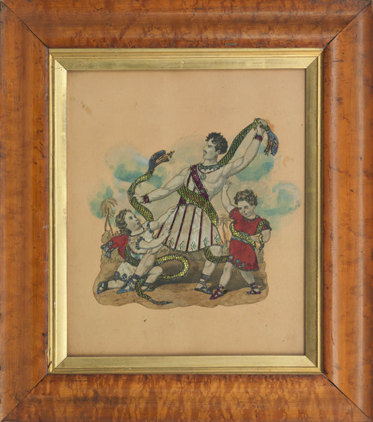 Victoria tinsel print, Monsr. Martin combating the boa constrictor, circa 1830