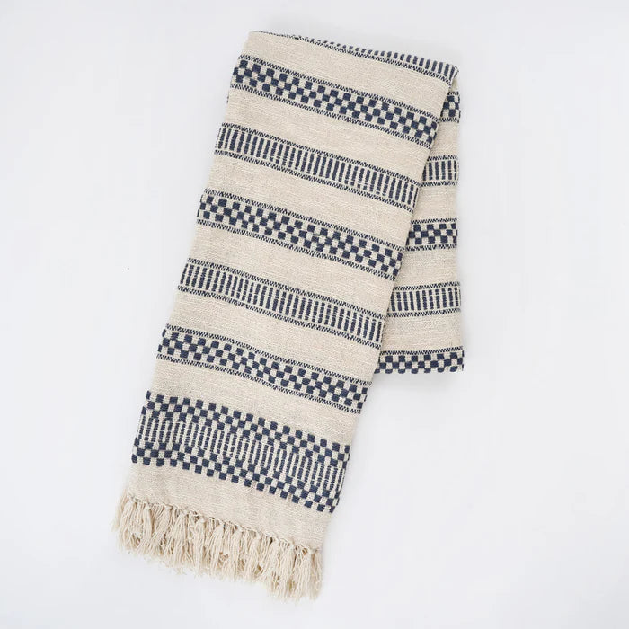 Kalami Navy Blanket