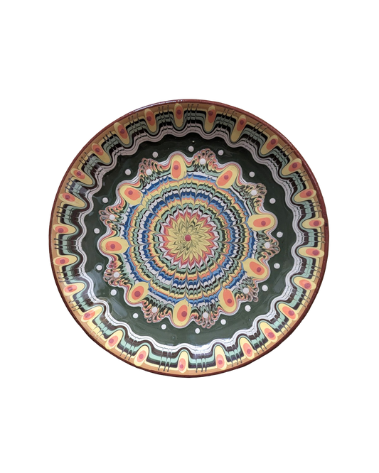 Piatto piano in ceramica Troyan - vari colori