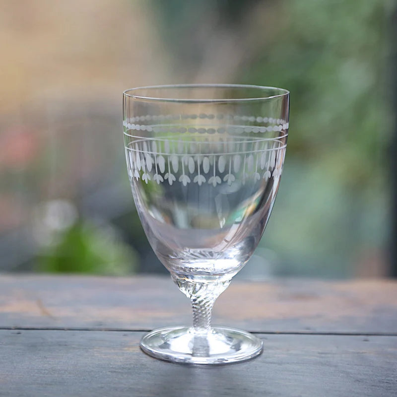 The Vintage List Crystal Bistro Glasses with Oval Design Set of 6