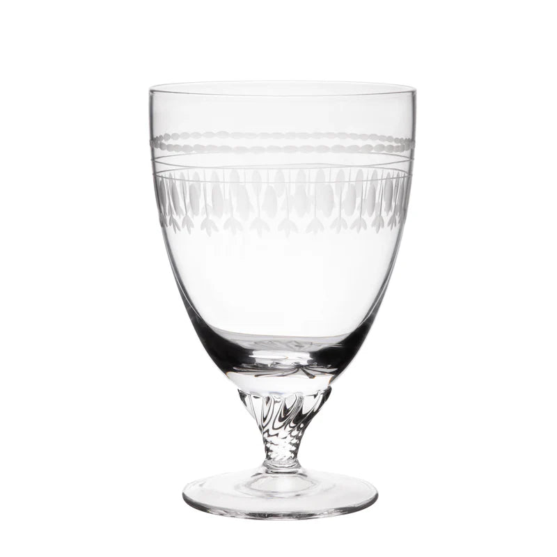 The Vintage List Crystal Bistro Glasses with Oval Design Set of 6