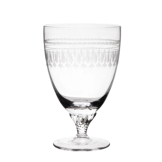 The Vintage List Crystal Bistro Glasses with Oval Design Set of 6