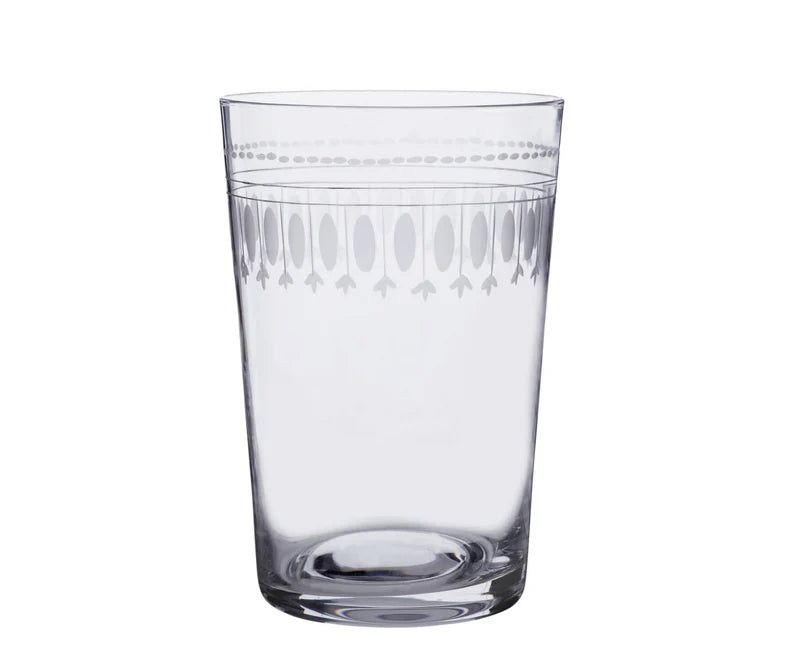 The Vintage List Crystal Tumblers with Ovals Design Set of 6