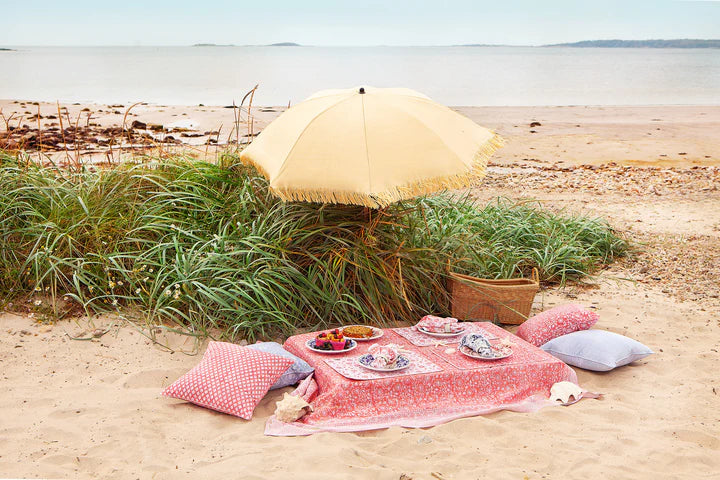 Margerita tablecloth in Summer Red by Chamois